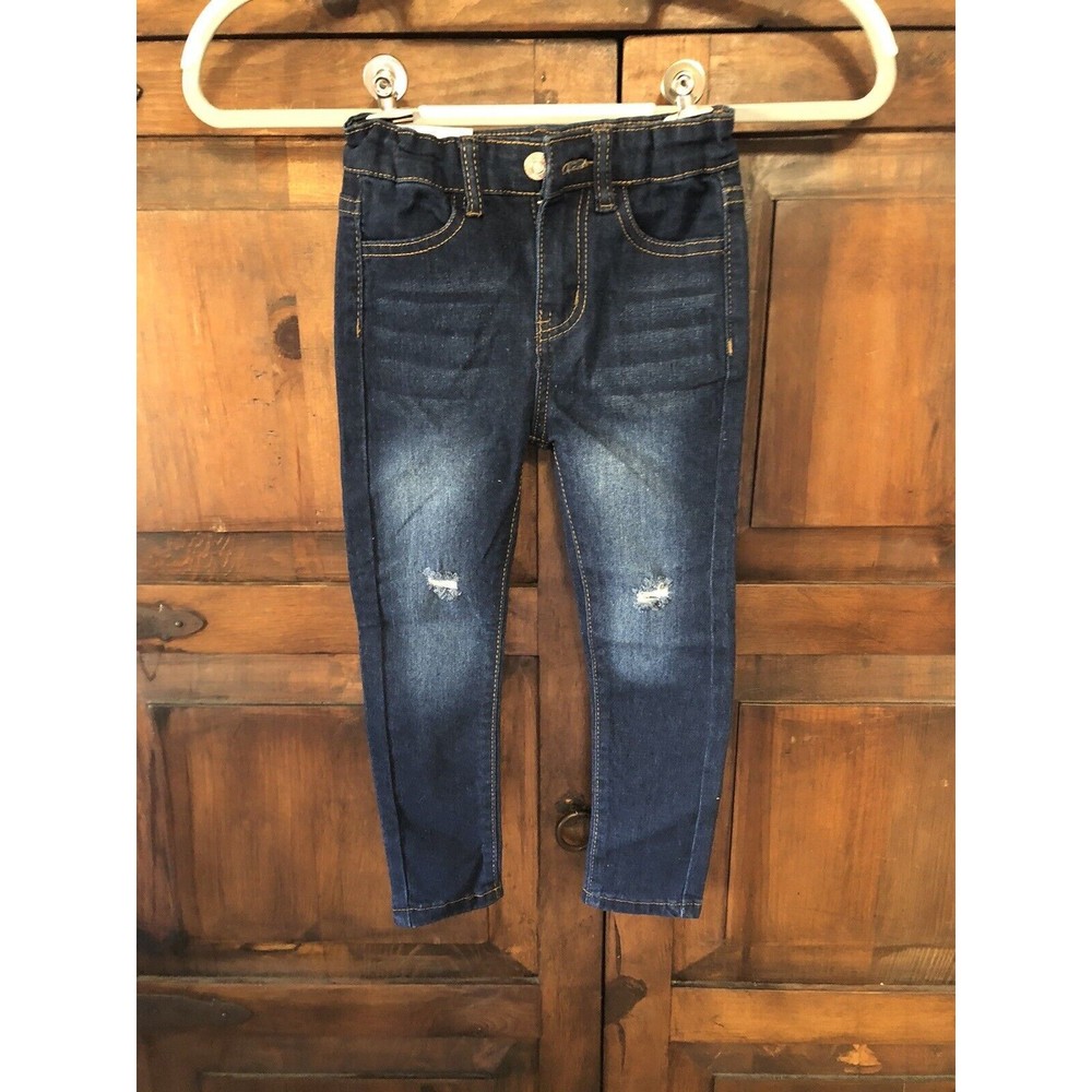 Soho NWT Girls Skinny Jeans Toddler Size 4 Distressed adj waist